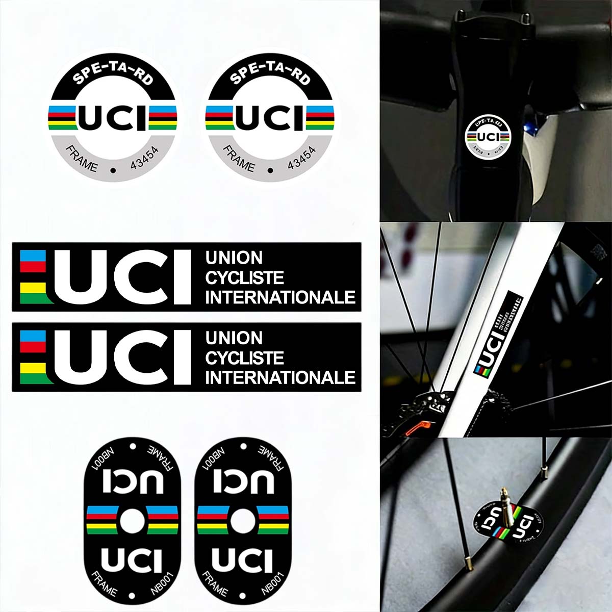 Cycling Gear Sale - UCI bisiklet çerçeve çıkartmaları dayanıklı vinil
