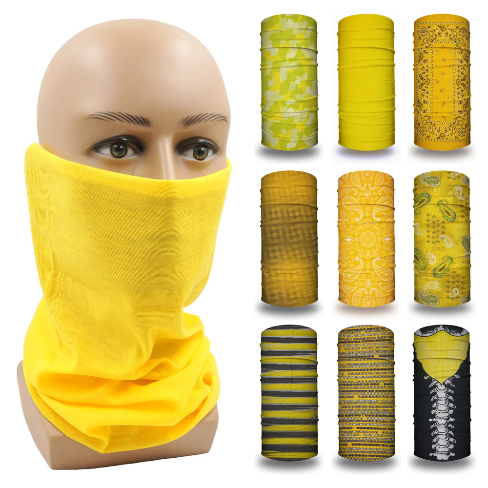 Yellow Cycling Gear - Sarı tüp açık Bandana kadınlar koşu