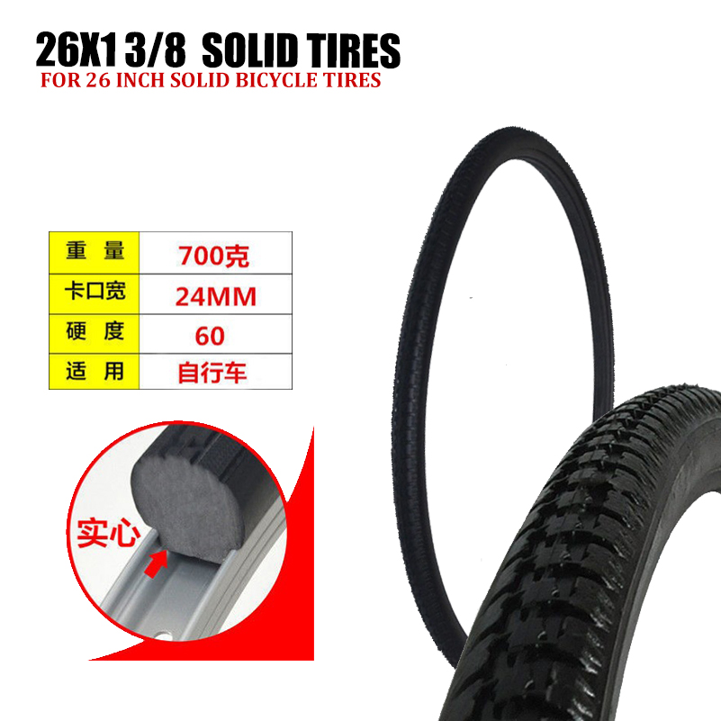 Cycling Gear Black - 26 inç 26*1 3/8 bisiklet Tubeless