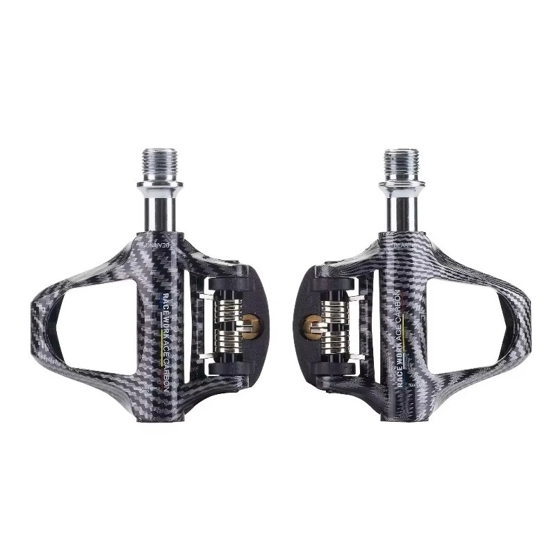 Cycling Gears - Hafif Karbon Fiber Pedallar, Kilitli Kilitlerle