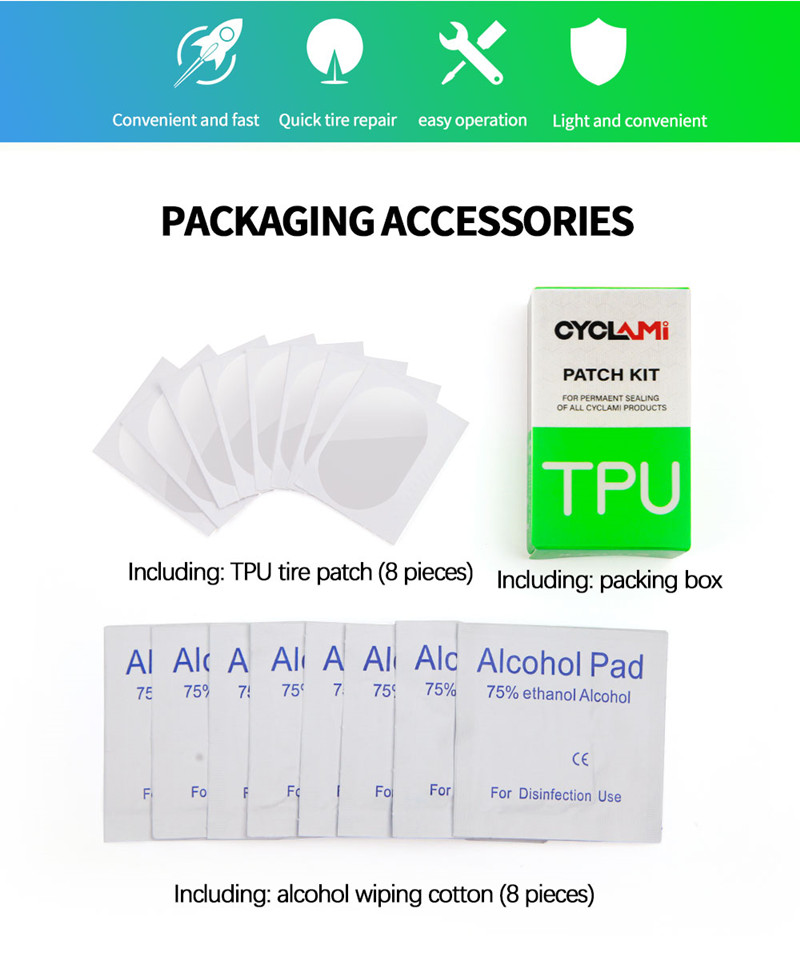 TPU tüp CYCLAMI TPU iç tüp yam - Bike Tube Repair Kit incelemesi ve fiyatı