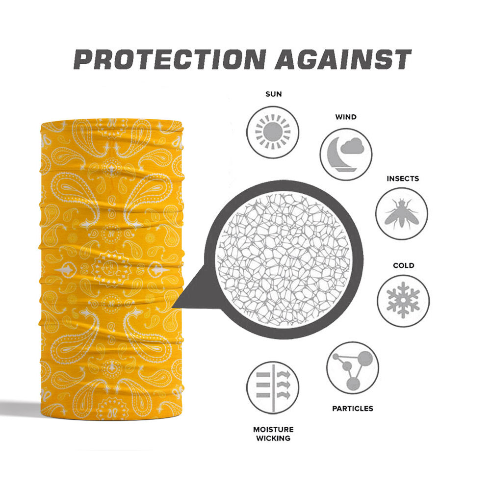 Parlak renk tüp atkısı kadınla - Yellow Cycling Gear incelemesi ve fiyatı