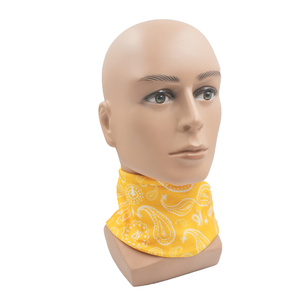 Parlak renk tüp atkısı kadınla - Yellow Cycling Gear incelemesi ve fiyatı
