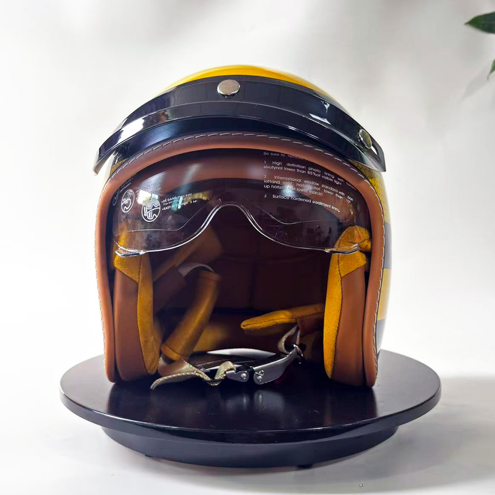 Yeni Retro Motosiklet Kaskı Sa - Yellow Cycling Gear incelemesi ve fiyatı